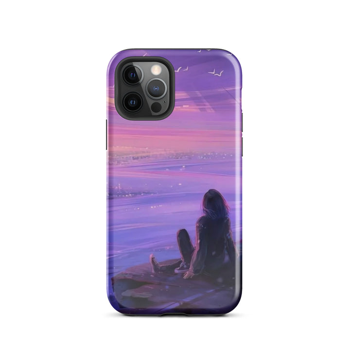 Violet Sunset City Case | iPhone 11 - 16 Pro Max Urban Twilight Shell | Iconskins