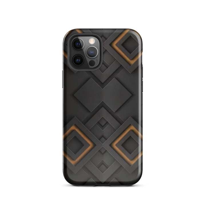 Dark Grey Diamonds | iPhone 11 - 16 Pro Max Elegant Geometric Shell | Iconskins