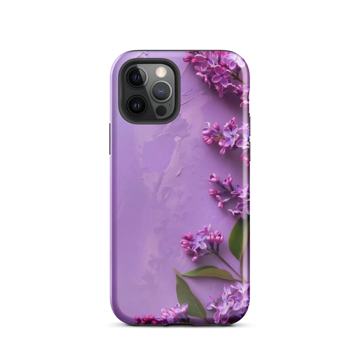 Purple Floral Case | iPhone 11–16 Pro Max Luxury Shell Cover | Iconskins