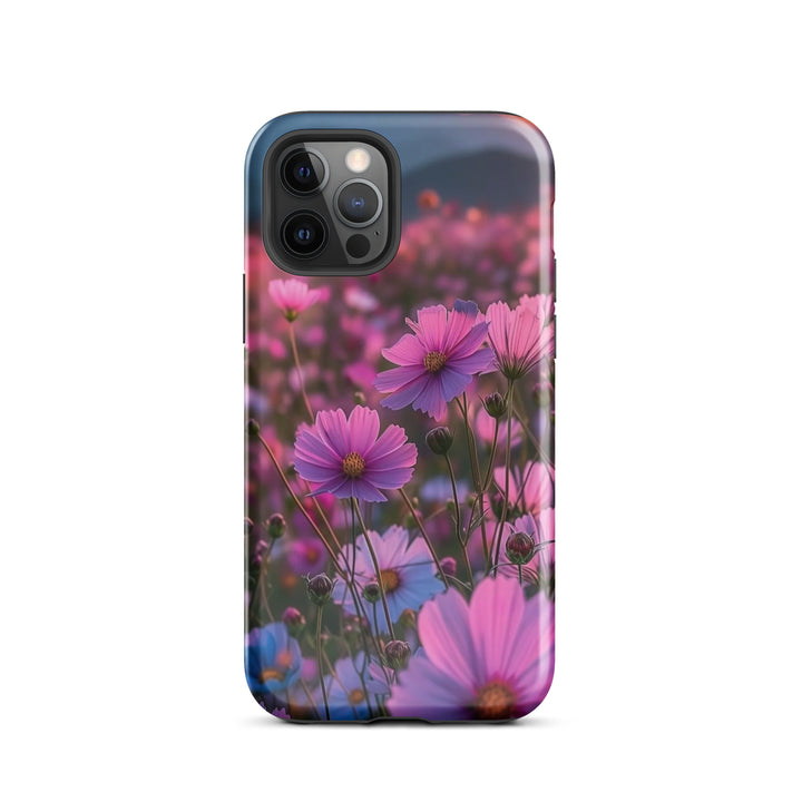 Cosmic Bloom Shield Case | iPhone 11–16 Pro Max Galaxy Floral Shell | Iconskins
