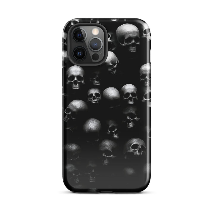 Dark Skull Pile Case | iPhone 11–16 Pro Max Gothic Skull Shell | Iconskins