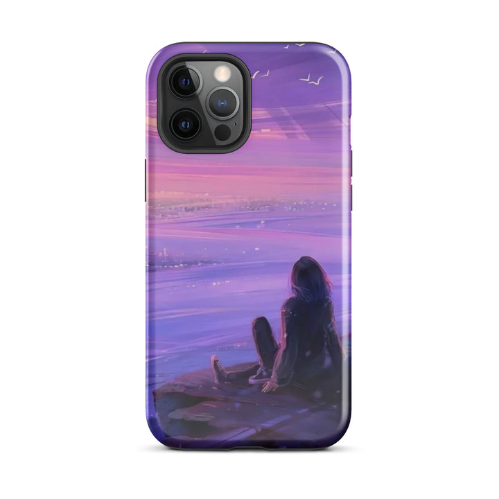Violet Sunset City Case | iPhone 11 - 16 Pro Max Urban Twilight Shell | Iconskins