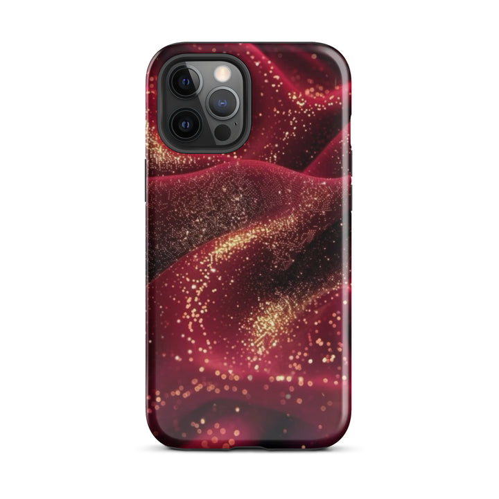 Glitzy Red Waves | iPhone 11 - 16 Pro Max Bold Luxury Designer Shell | Iconskins