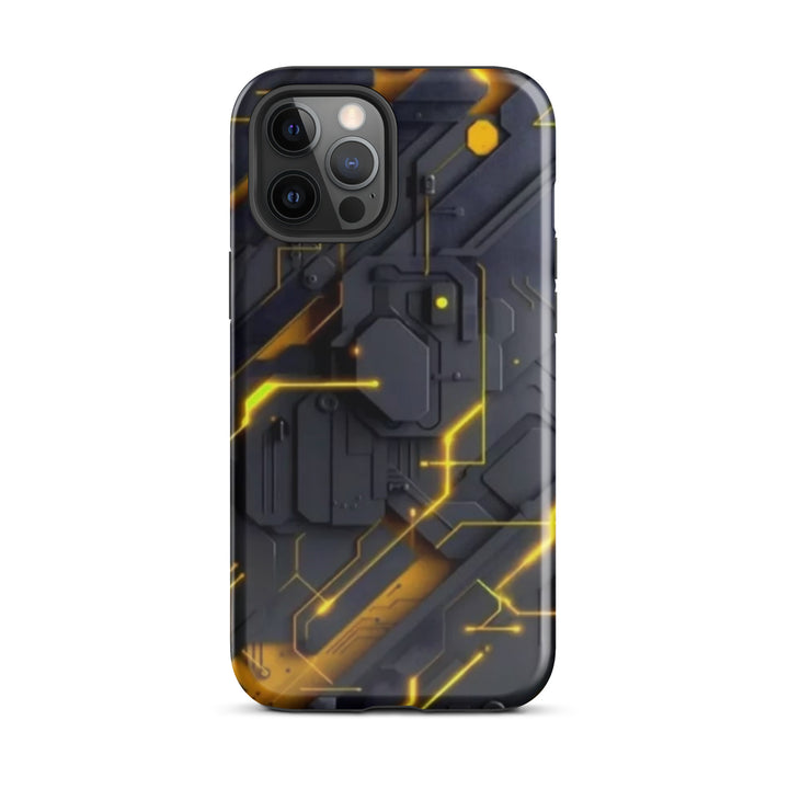 Yellow Circuit Board Case | iPhone 11 - 16 Pro Max Tech Inspired Shell | Iconskins
