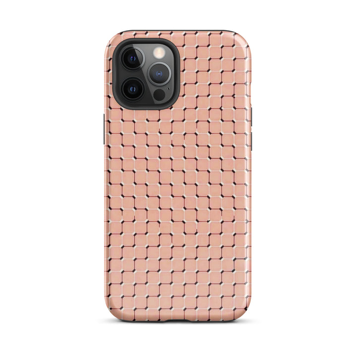 Peach Geometric Tile Case | iPhone 16 Pro Max Shell | Icon Skins