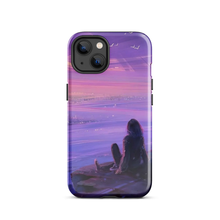 Violet Sunset City Case | iPhone 11 - 16 Pro Max Urban Twilight Shell | Iconskins