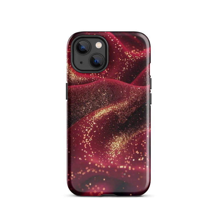 Glitzy Red Waves | iPhone 11 - 16 Pro Max Bold Luxury Designer Shell | Iconskins