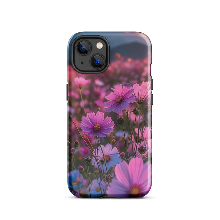 Cosmic Bloom Shield Case | iPhone 11–16 Pro Max Galaxy Floral Shell | Iconskins