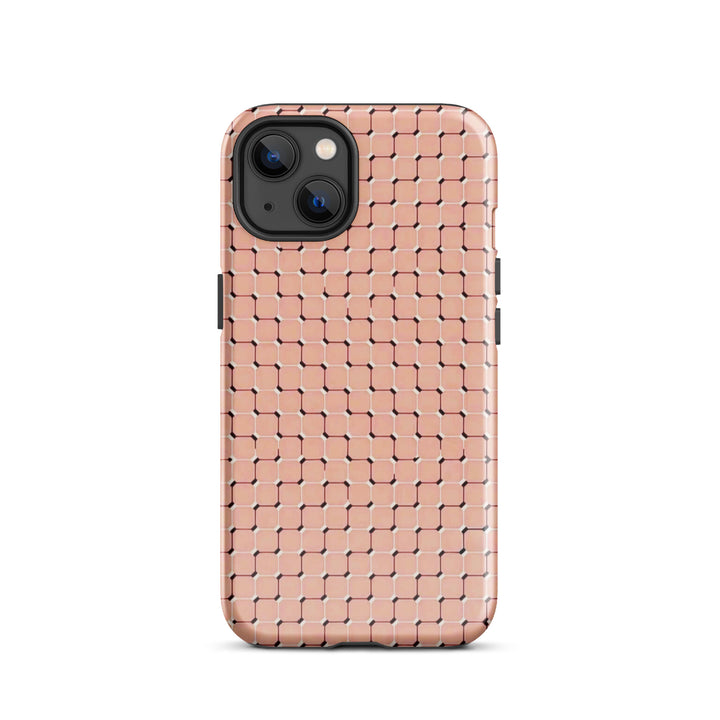 Peach Geometric Tile Case | iPhone 16 Pro Max Shell | Icon Skins