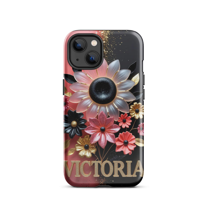 Black and Pink Floral Case – iPhone 13 Luxury Shell | Icon Skins