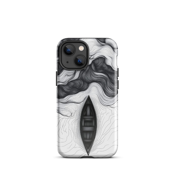 Ocean Boat Abstract Case | iPhone 11 - 16 Pro Max Nautical Art Shell | Icon Skins