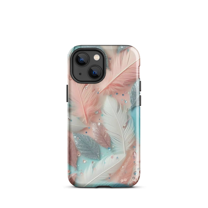 Feathered Glitter Finish Case | iPhone 11–16 Pro Max Shimmer Shell | Iconskins