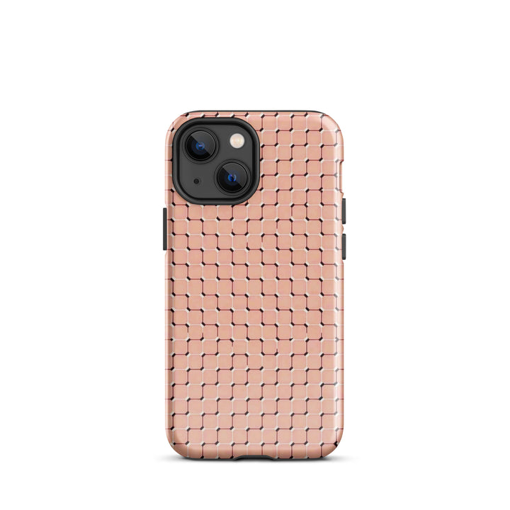 Peach Geometric Tile Case | iPhone 16 Pro Max Shell | Icon Skins