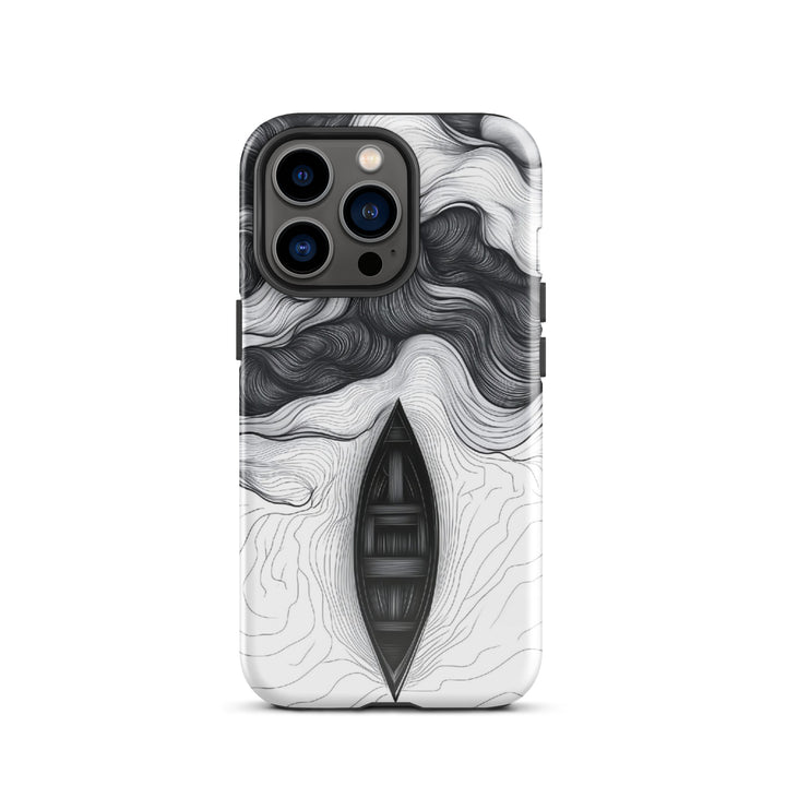 Ocean Boat Abstract Case | iPhone 11 - 16 Pro Max Nautical Art Shell | Icon Skins