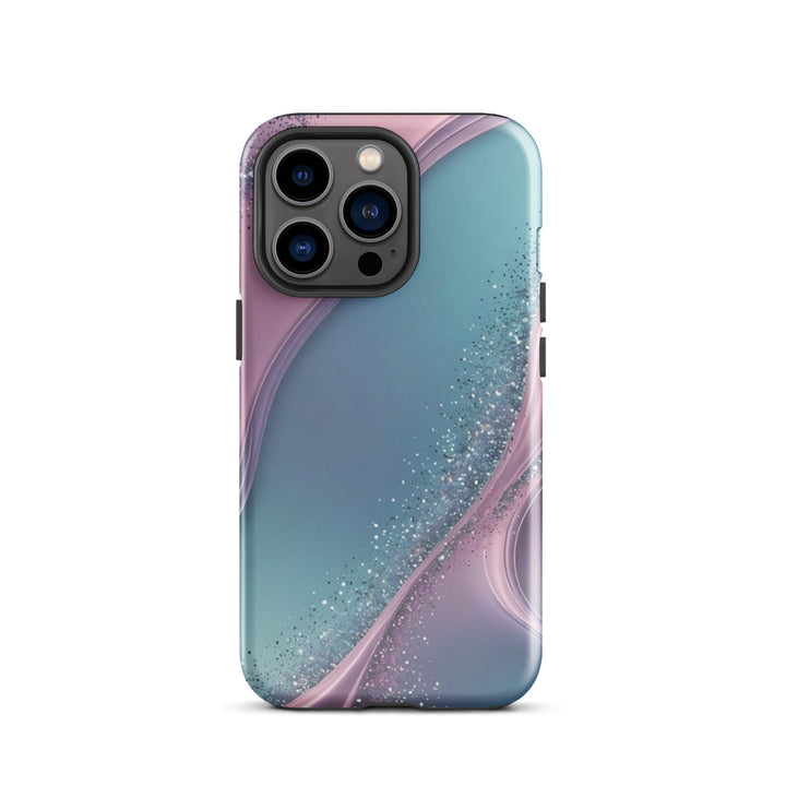Pink Blue Glitter Waves Case | iPhone 16 Pro Max Stylish Shell | Iconskins
