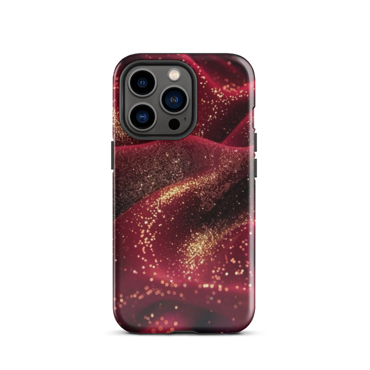 Glitzy Red Waves | iPhone 11 - 16 Pro Max Bold Luxury Designer Shell | Iconskins