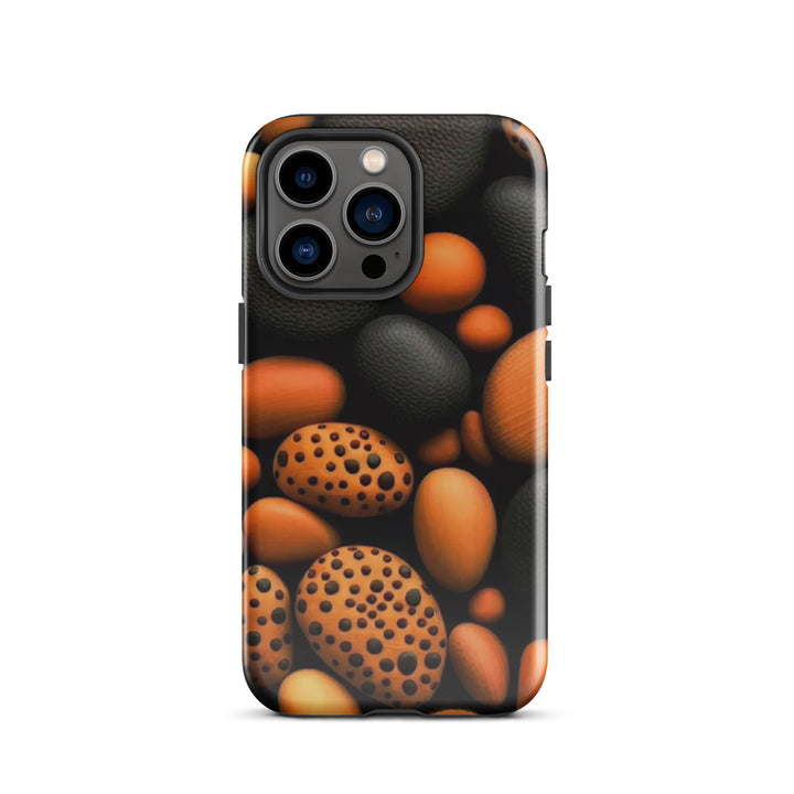Orange and Black Stones | iPhone 11 - 16 Pro Max Natural Shell | Iconskins
