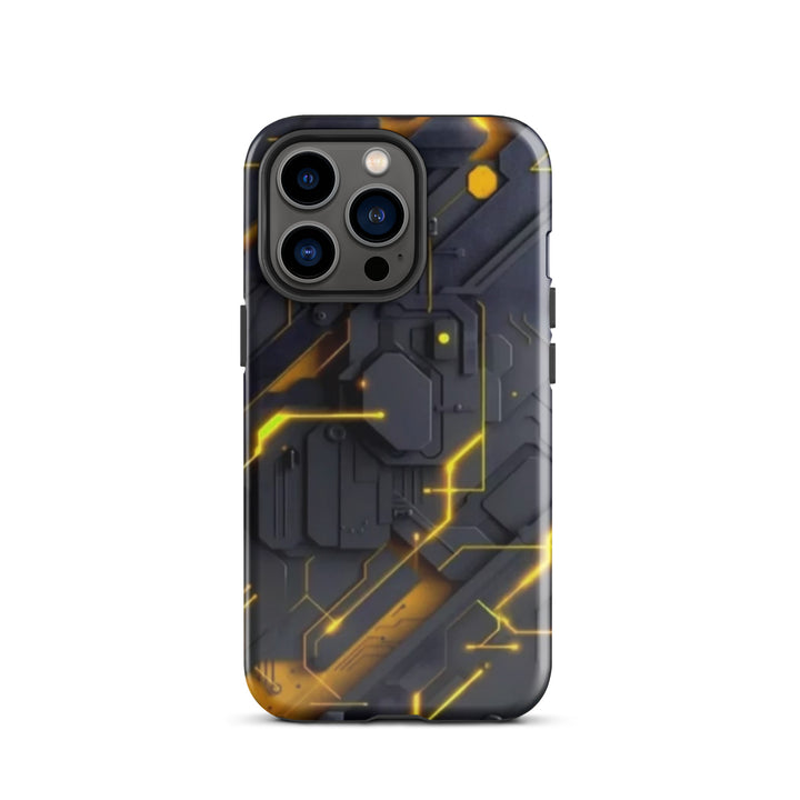 Yellow Circuit Board Case | iPhone 11 - 16 Pro Max Tech Inspired Shell | Iconskins