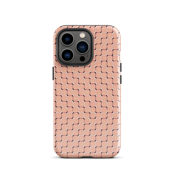 Peach Geometric Tile Case | iPhone 16 Pro Max Shell | Icon Skins