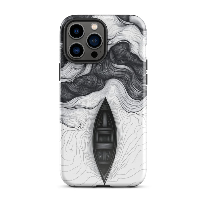 Ocean Boat Abstract Case | iPhone 11 - 16 Pro Max Nautical Art Shell | Icon Skins