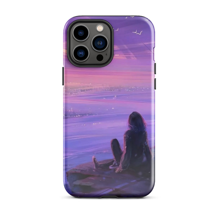 Violet Sunset City Case | iPhone 11 - 16 Pro Max Urban Twilight Shell | Iconskins