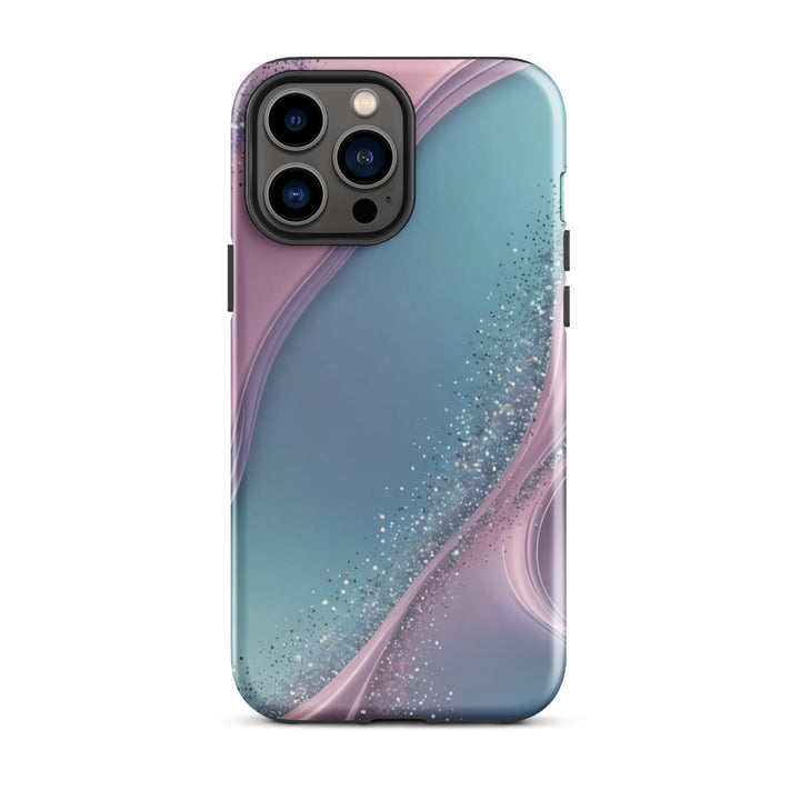 Pink Blue Glitter Waves Case | iPhone 16 Pro Max Stylish Shell | Iconskins