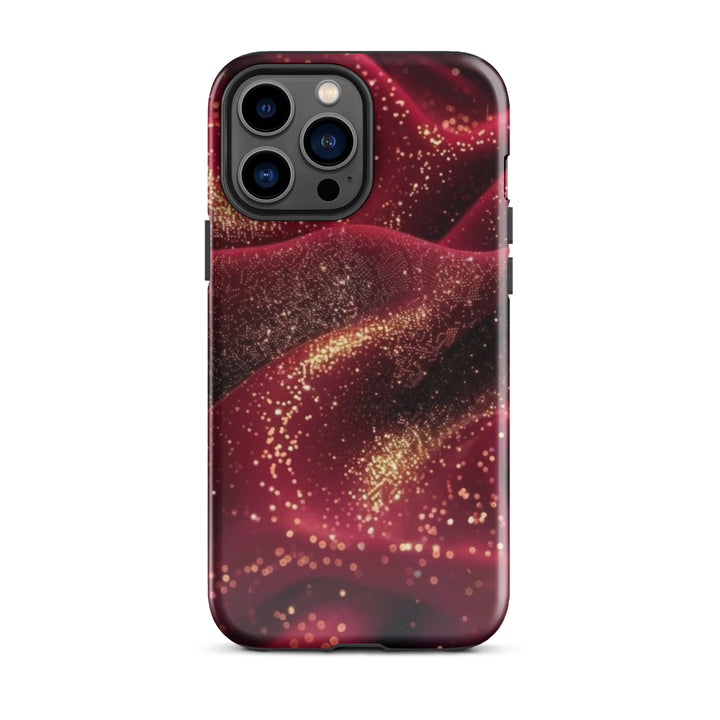 Glitzy Red Waves | iPhone 11 - 16 Pro Max Bold Luxury Designer Shell | Iconskins