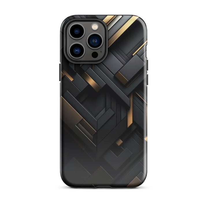 Abstract Gold and Black | iPhone 16 Pro Max Elegant Designer Shell | Iconskins