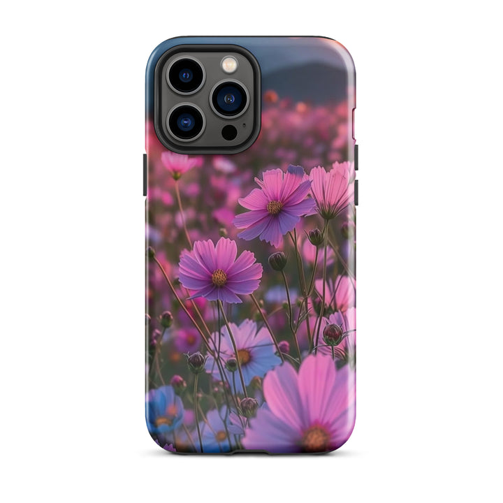 Cosmic Bloom Shield Case | iPhone 11–16 Pro Max Galaxy Floral Shell | Iconskins