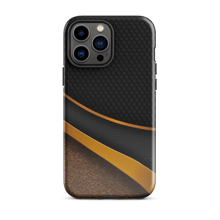 Textured Gold & Black Case | iPhone 16 Pro Max Shell | Icon Skins