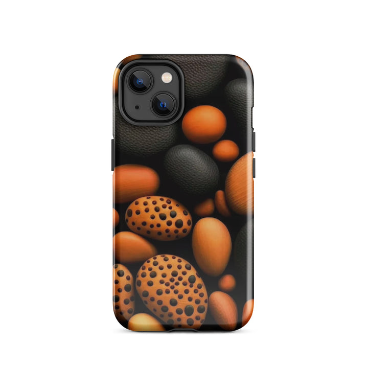 Orange and Black Stones | iPhone 11 - 16 Pro Max Natural Shell | Iconskins