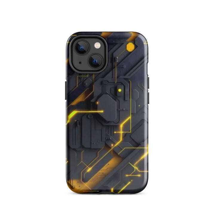 Yellow Circuit Board Case | iPhone 11 - 16 Pro Max Tech Inspired Shell | Iconskins