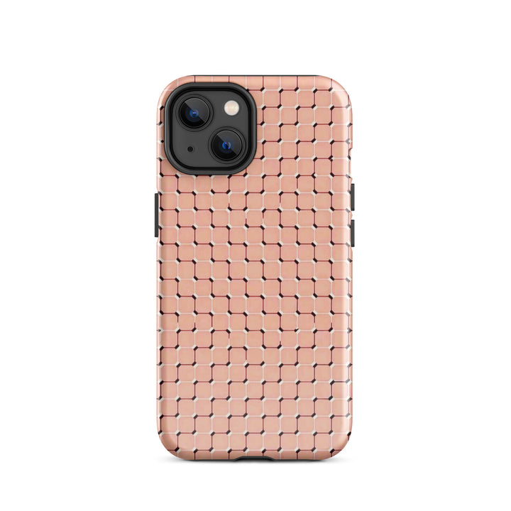 Peach Geometric Tile Case | iPhone 16 Pro Max Shell | Icon Skins