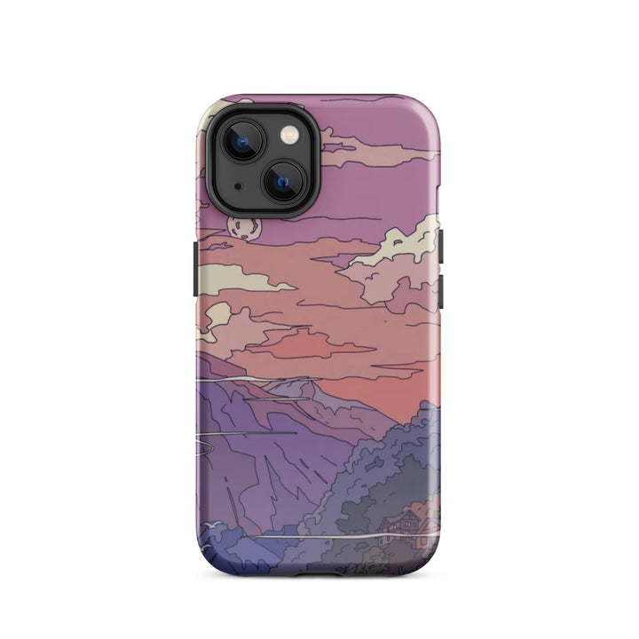 Cartoon Valley Sunset Case | iPhone 16 Pro Max Shell | Icon Skins
