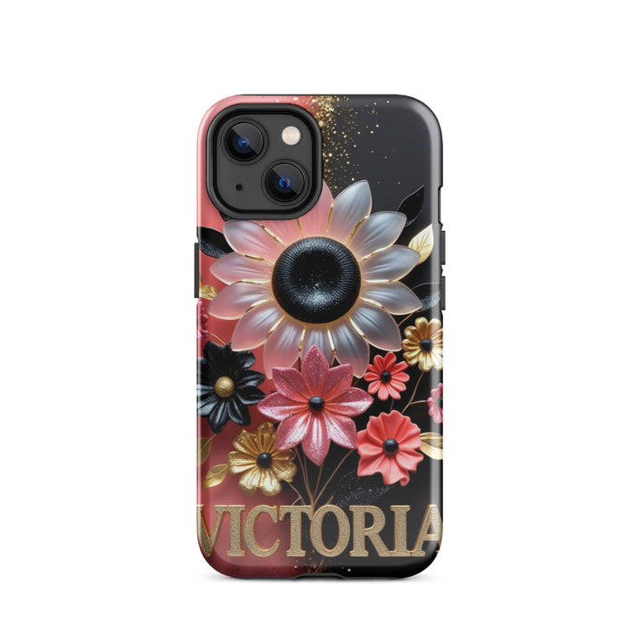Black and Pink Floral Case – iPhone 14 Luxury Shell | Icon Skins