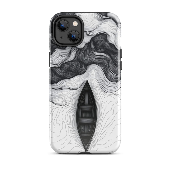 Ocean Boat Abstract Case | iPhone 11 - 16 Pro Max Nautical Art Shell | Icon Skins