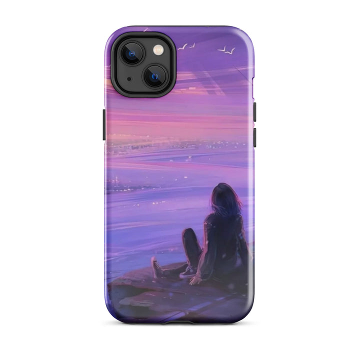 Violet Sunset City Case | iPhone 11 - 16 Pro Max Urban Twilight Shell | Iconskins