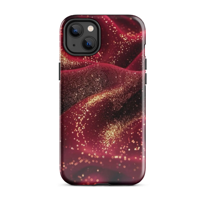 Glitzy Red Waves | iPhone 11 - 16 Pro Max Bold Luxury Designer Shell | Iconskins