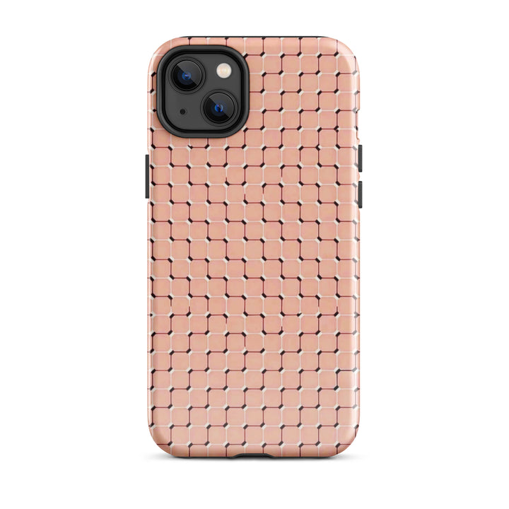Peach Geometric Tile Case | iPhone 16 Pro Max Shell | Icon Skins