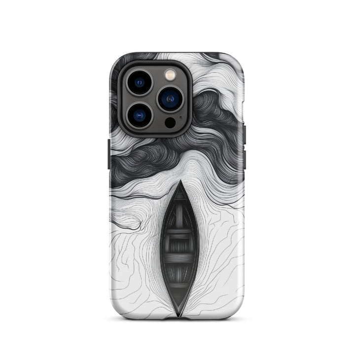 Ocean Boat Abstract Case | iPhone 11 - 16 Pro Max Nautical Art Shell | Icon Skins