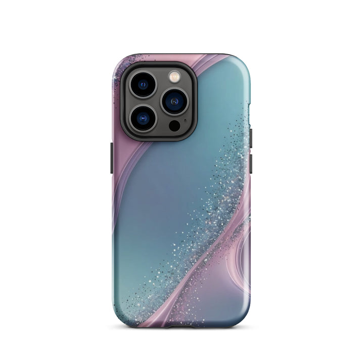 Pink Blue Glitter Waves Case | iPhone 16 Pro Max Stylish Shell | Iconskins