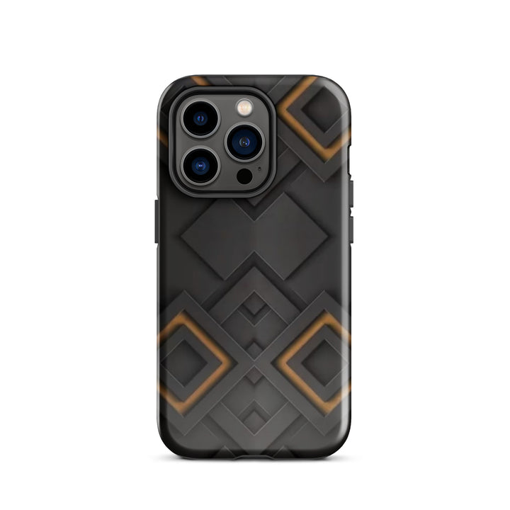 Dark Grey Diamonds | iPhone 11 - 16 Pro Max Elegant Geometric Shell | Iconskins