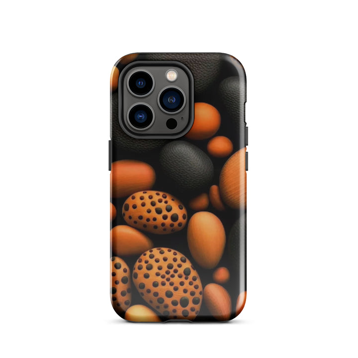 Orange and Black Stones | iPhone 11 - 16 Pro Max Natural Shell | Iconskins