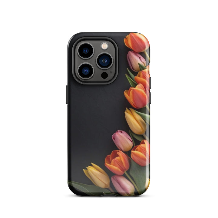 Side Tulips Arrangement | iPhone 11 -16 Pro Max Modern Floral Shell | Iconskins