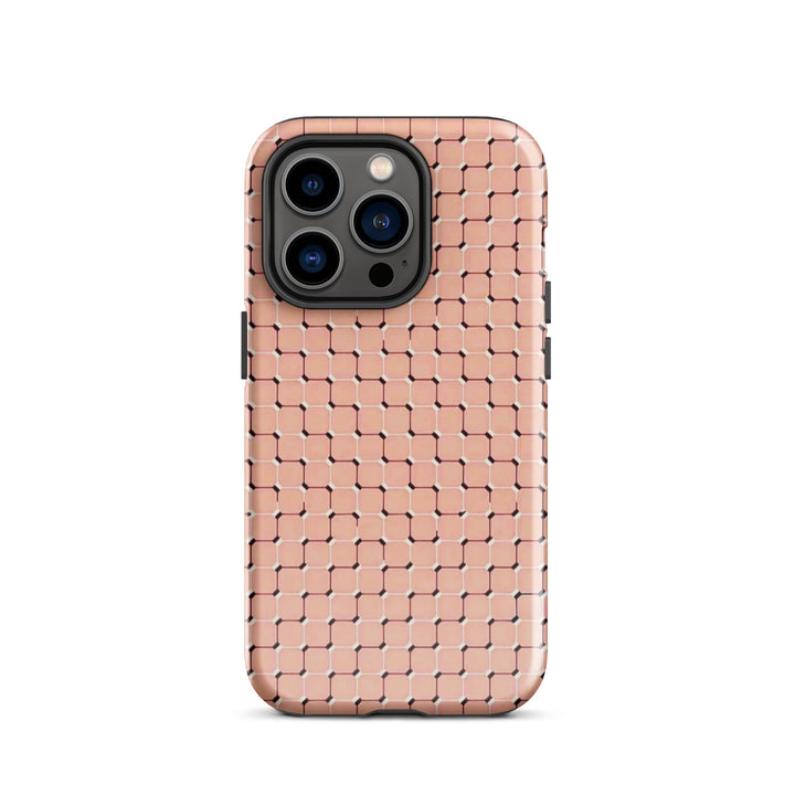 Peach Geometric Tile Case | iPhone 16 Pro Max Shell | Icon Skins