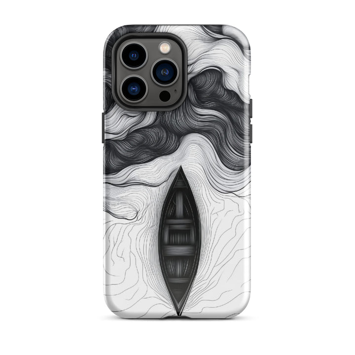 Ocean Boat Abstract Case | iPhone 11 - 16 Pro Max Nautical Art Shell | Icon Skins
