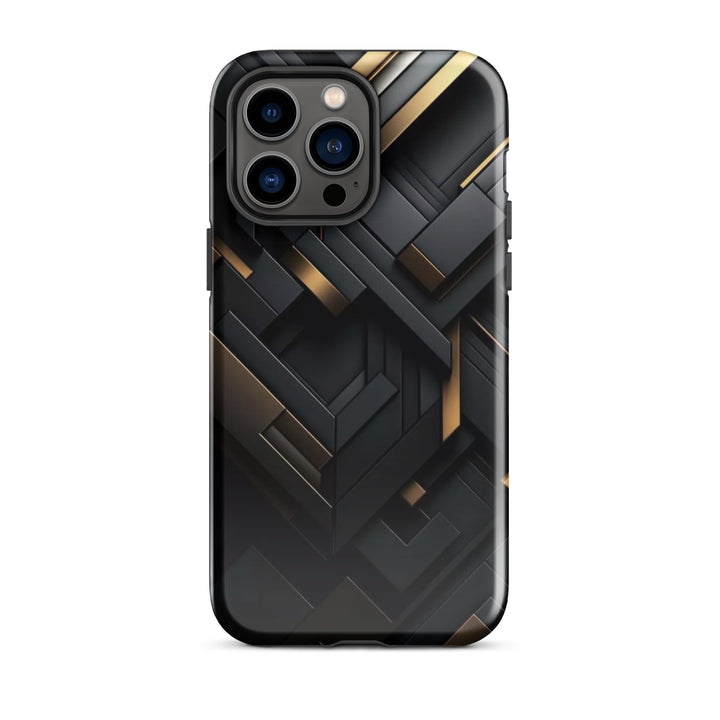 Abstract Gold and Black | iPhone 16 Pro Max Elegant Designer Shell | Iconskins