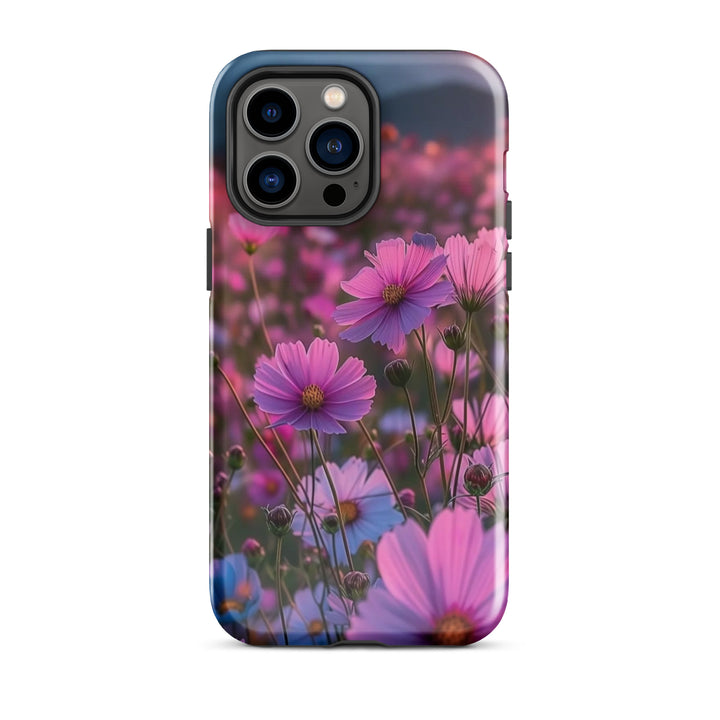 Cosmic Bloom Shield Case | iPhone 11–16 Pro Max Galaxy Floral Shell | Iconskins