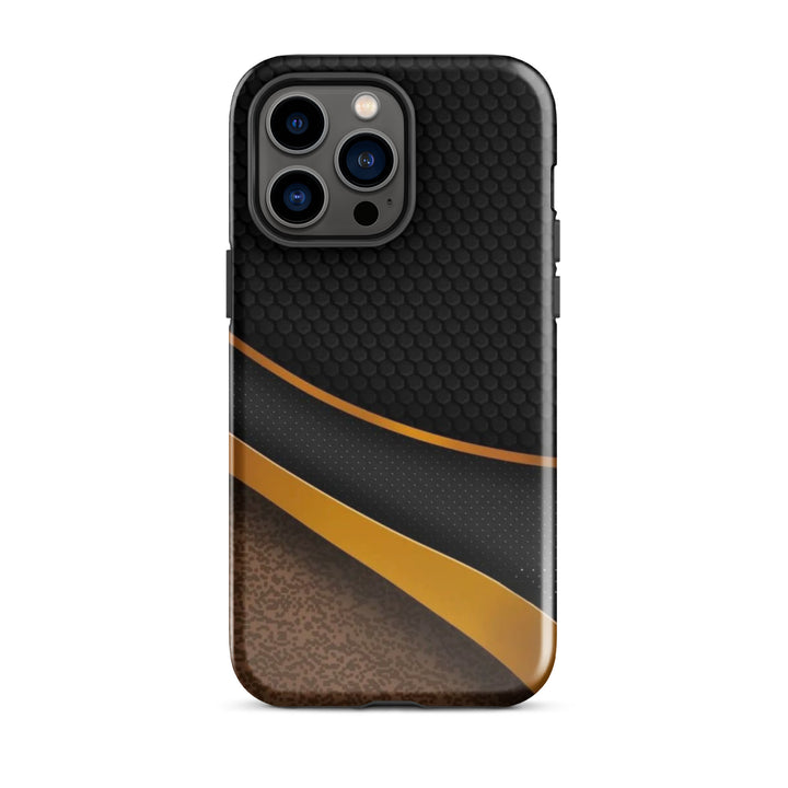 Textured Gold & Black Case | iPhone 16 Pro Max Shell | Icon Skins