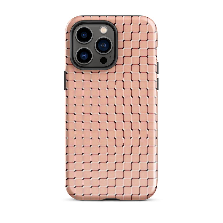 Peach Geometric Tile Case | iPhone 16 Pro Max Shell | Icon Skins